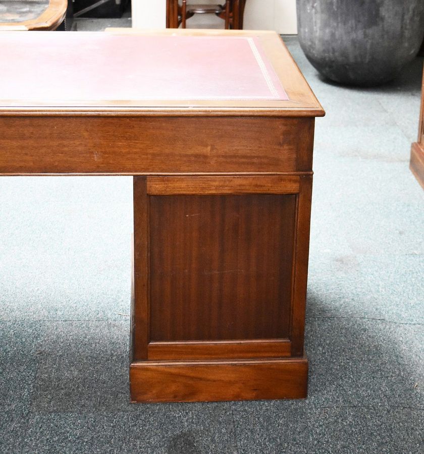 Antique Victorian Mahogany Pedestal Desk