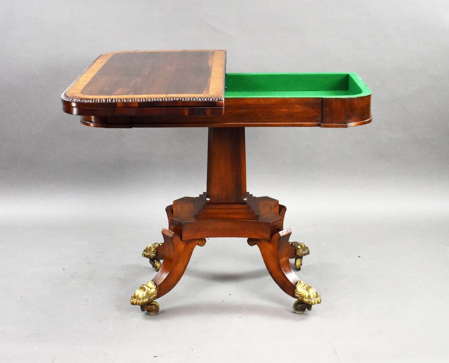 Antique Regency Rosewood Card Table