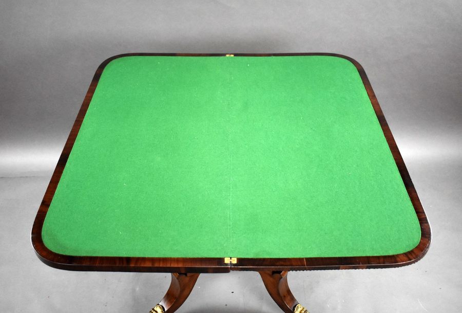 Antique Regency Rosewood Card Table