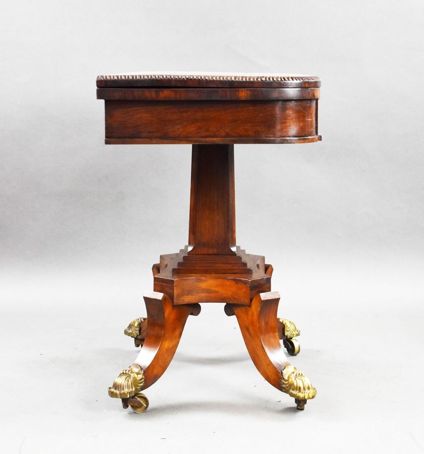 Antique Regency Rosewood Card Table