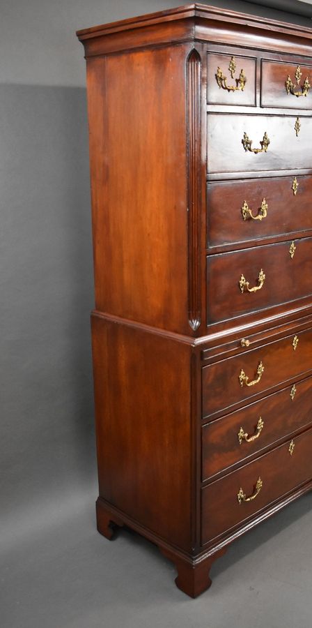 Antique George III Mahogany Chest on Chest