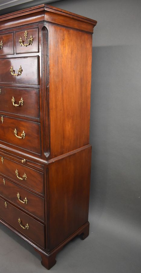 Antique George III Mahogany Chest on Chest