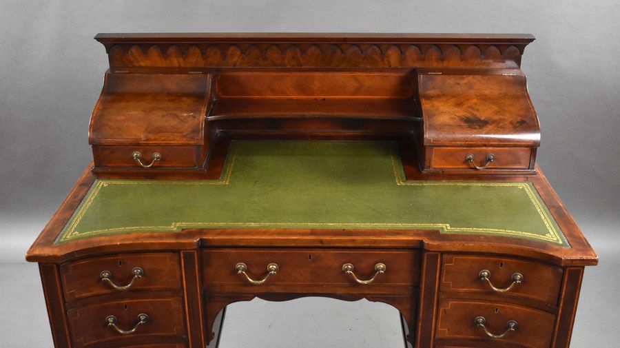 Antique Edwardian Mahogany Carlton House Desk