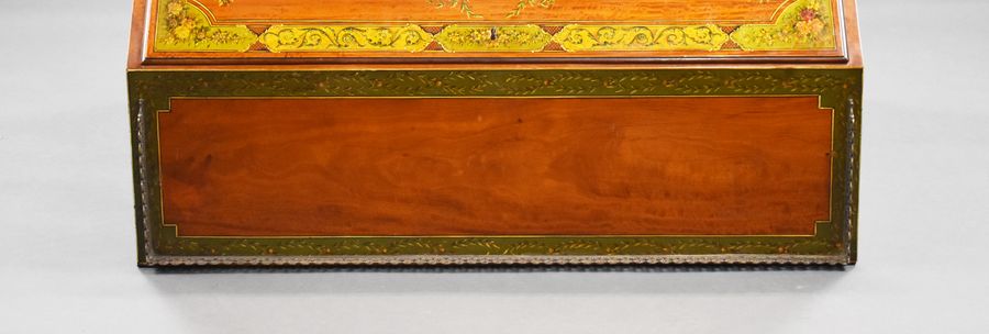 Antique Edwardian Hand Painted Satinwood Bureau