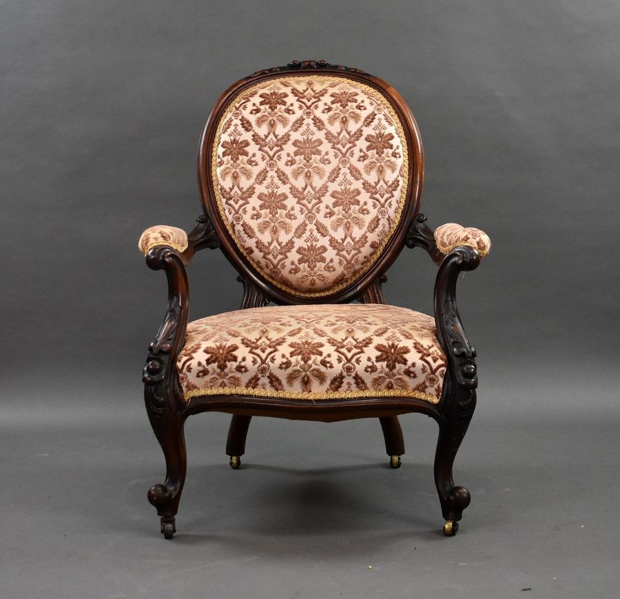 Antique Victorian Mahogany Armchair