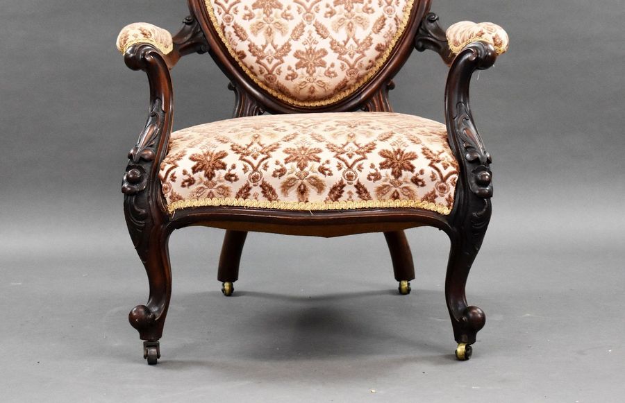 Antique Victorian Mahogany Armchair