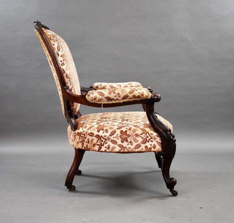 Antique Victorian Mahogany Armchair