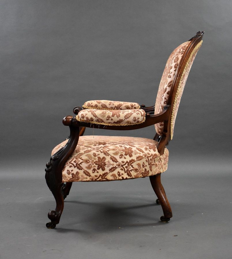 Antique Victorian Mahogany Armchair