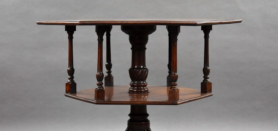 Antique George III Mahogany Hexagonal Table