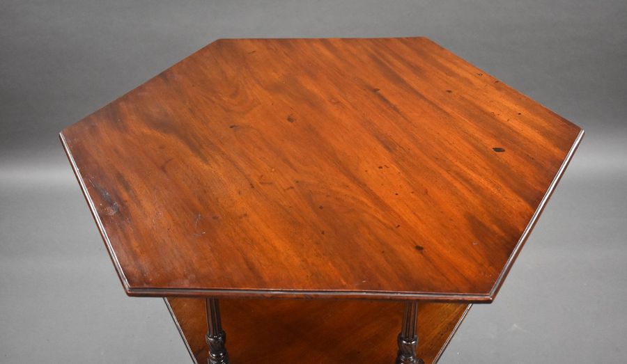 Antique George III Mahogany Hexagonal Table