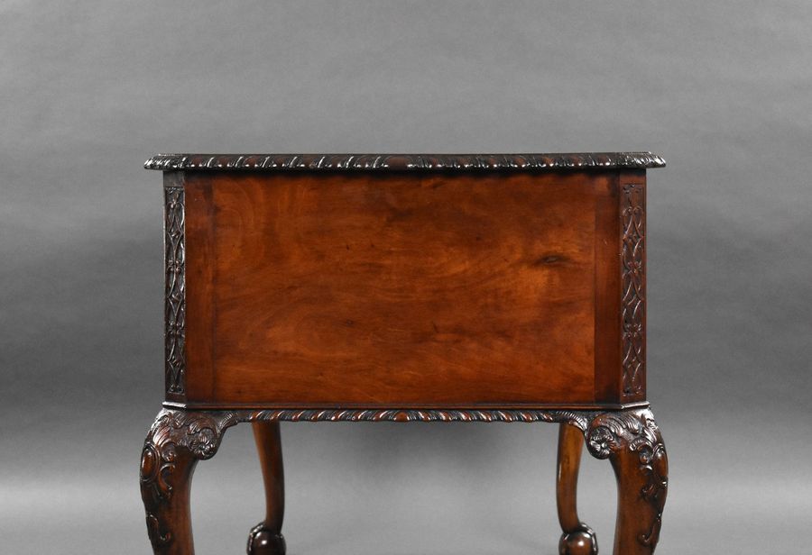 Antique Antique Flame Mahogany Chippendale Style Writing Table