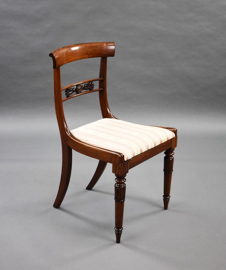 Antique Set of 6 William IV Rosewood Dining Chairs