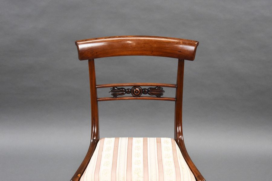 Antique Set of 6 William IV Rosewood Dining Chairs