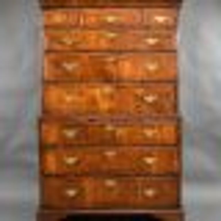 Antique George III Walnut Chest on Chest