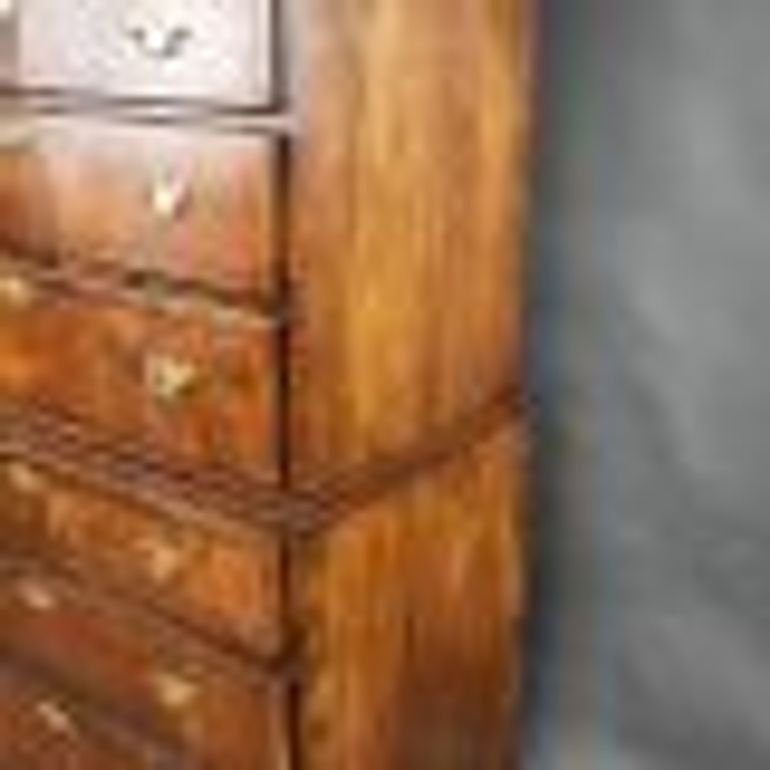 Antique George III Walnut Chest on Chest