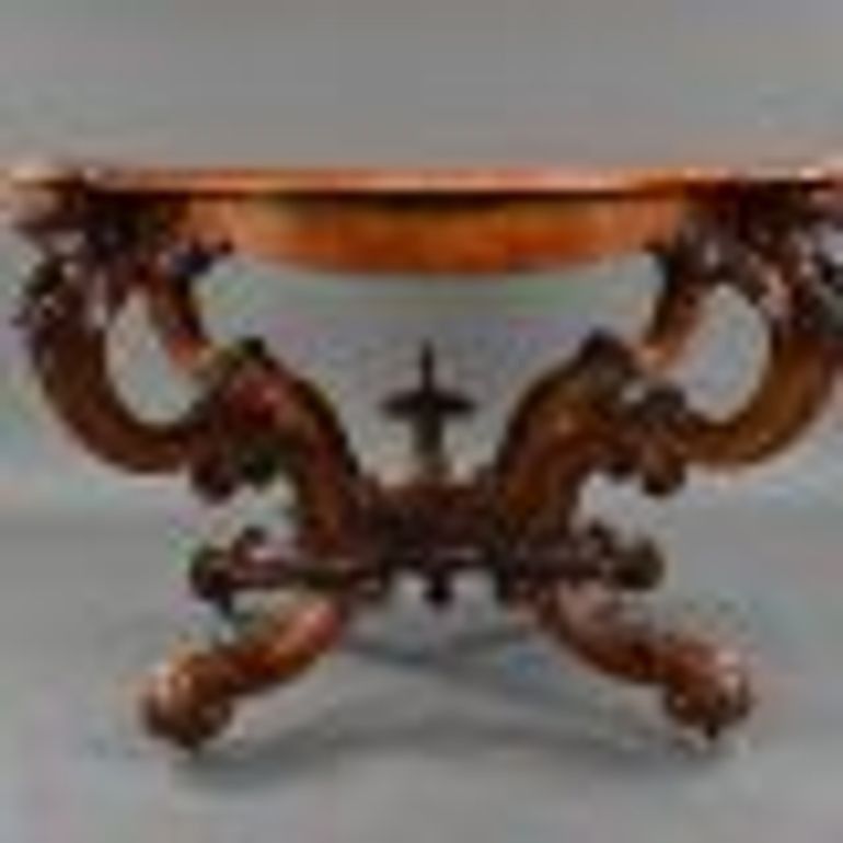 Antique Victorian Burr Walnut Centre Table