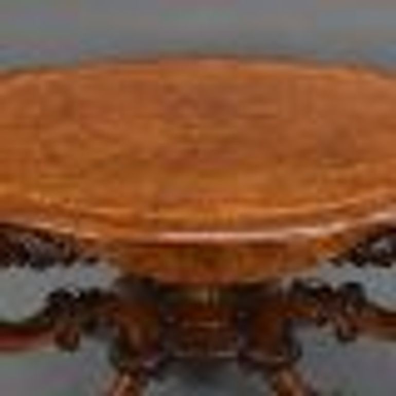 Antique Victorian Burr Walnut Centre Table