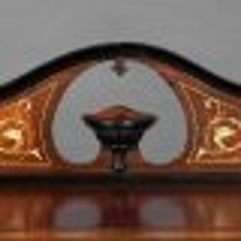 Antique Victorian Rosewood Inlaid Writing Table