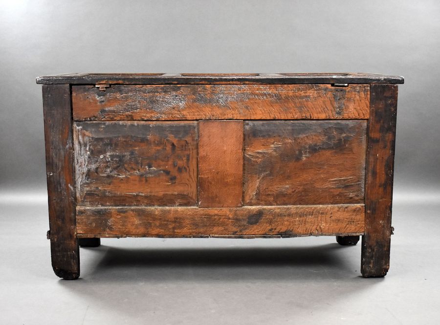 Antique 17th Century Carved Oak Coffer