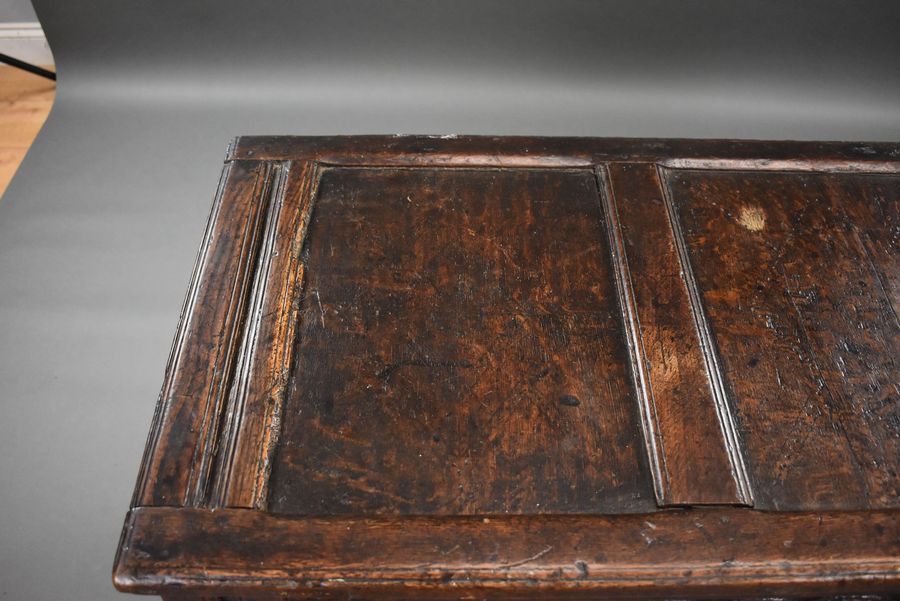 Antique 17th Century Carved Oak Coffer