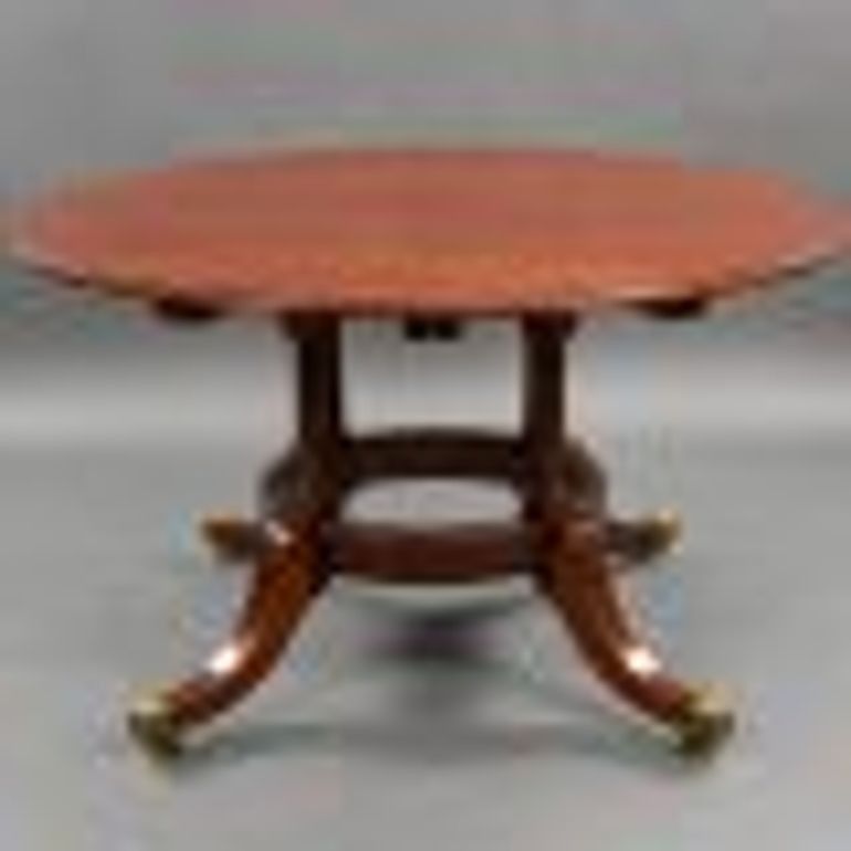 Antique Circular Mahogany Extending Table