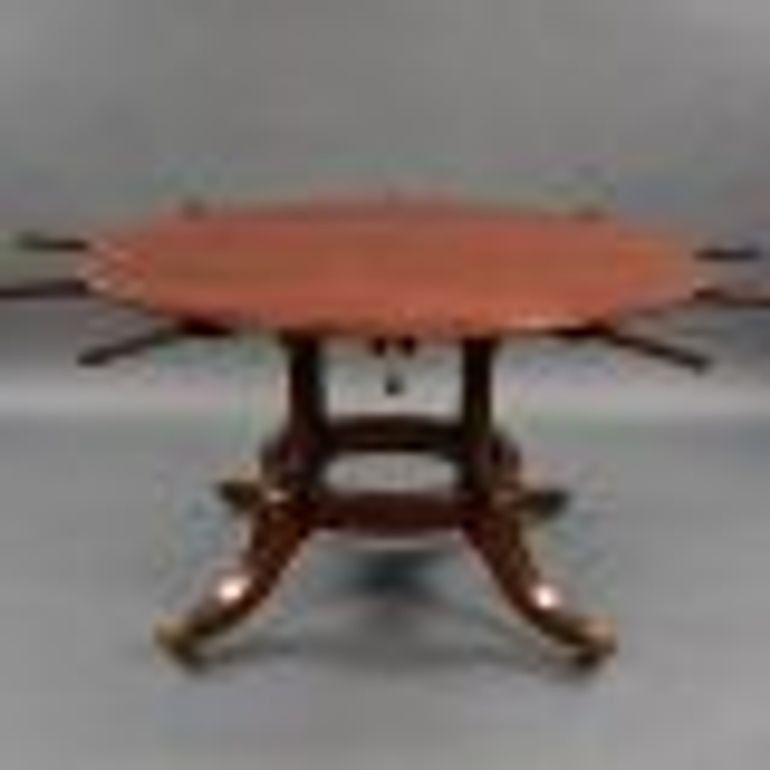 Antique Circular Mahogany Extending Table