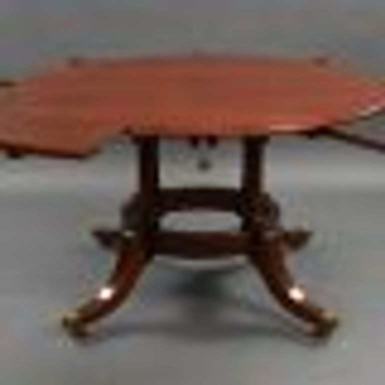 Antique Circular Mahogany Extending Table