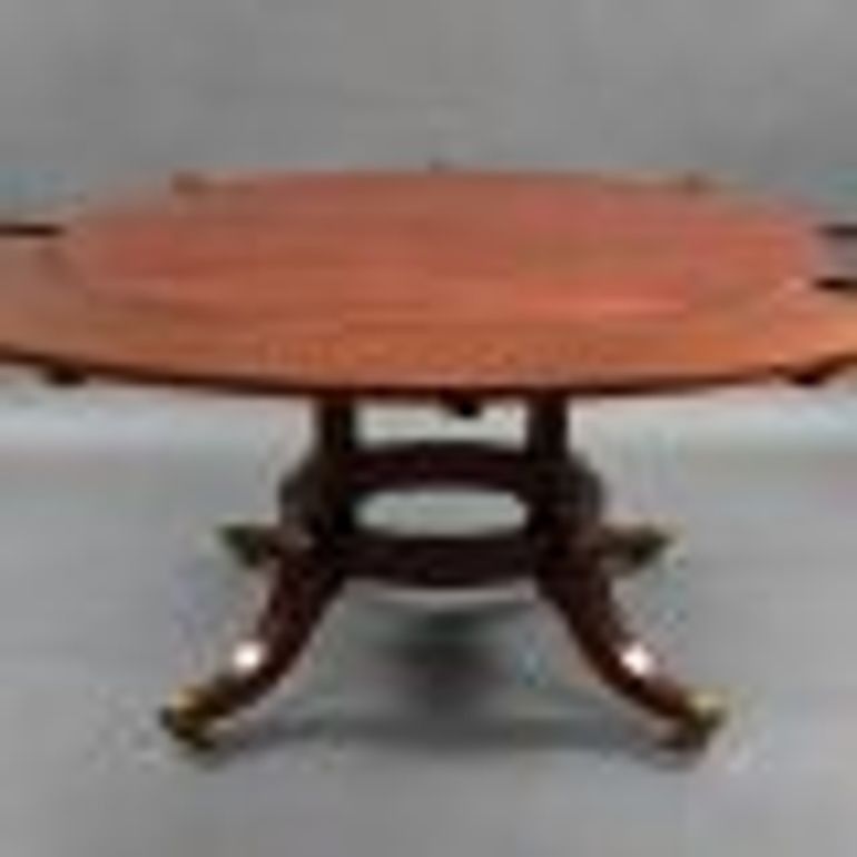 Antique Circular Mahogany Extending Table