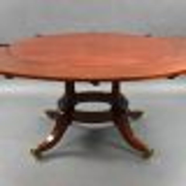 Antique Circular Mahogany Extending Table