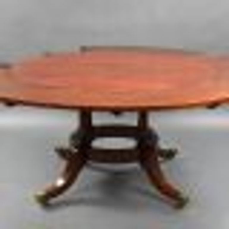 Antique Circular Mahogany Extending Table