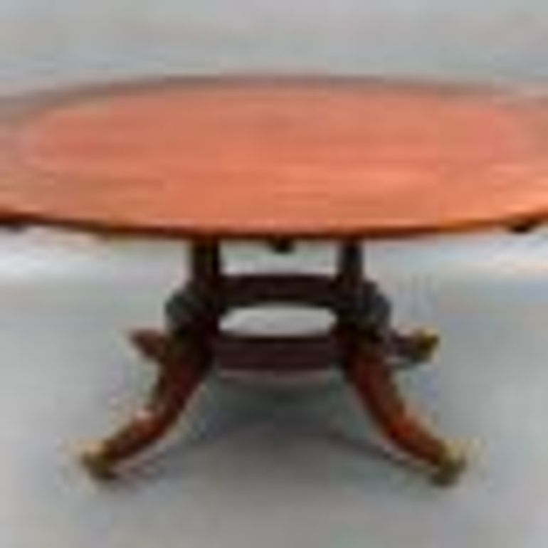 Antique Circular Mahogany Extending Table