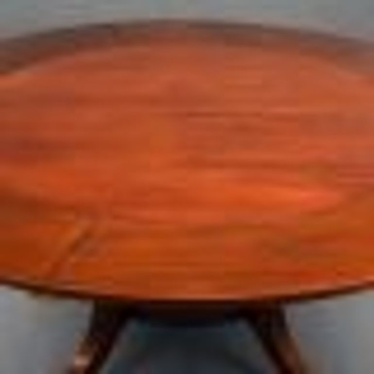 Antique Circular Mahogany Extending Table