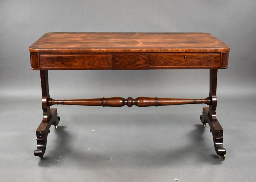 Antique Regency Rosewood Library Table