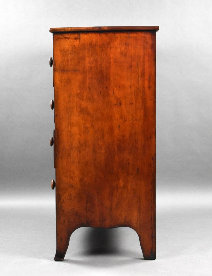 Antique William IV Flame Mahogany Secretaire Bookcase