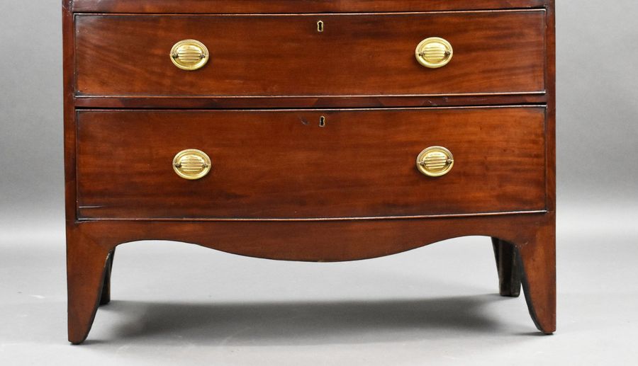 Antique Regency Mahogany Bow Front Chest of Drawers