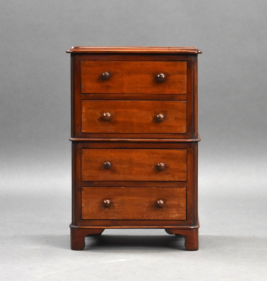 Antique Miniature Victorian Mahogany Chest on Chest