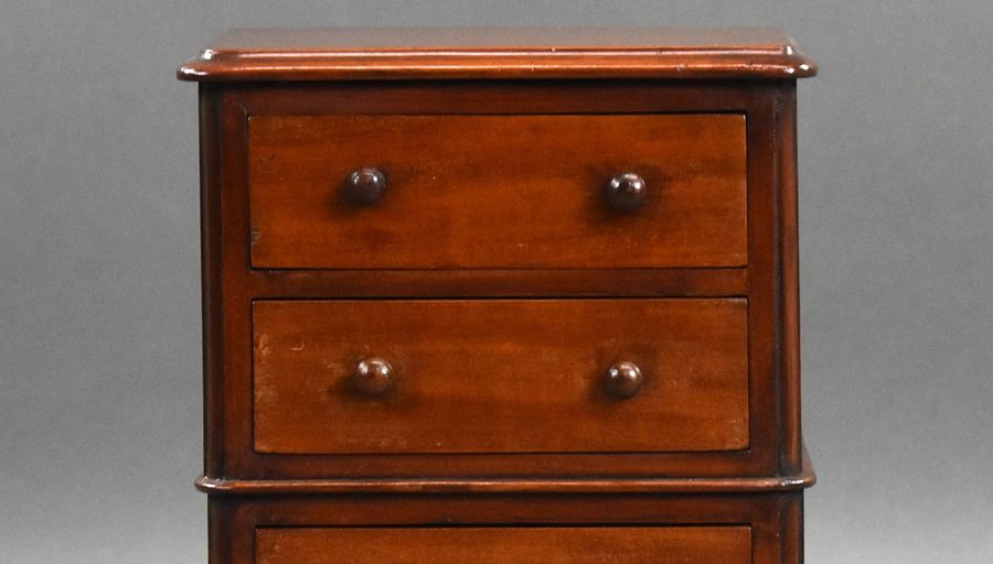 Antique Miniature Victorian Mahogany Chest on Chest