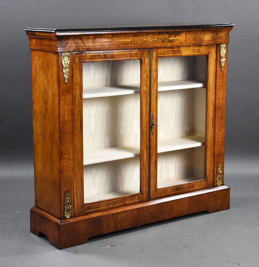 Victorian Figured Walnut Pier Cabinet