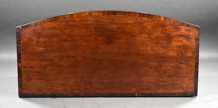 Antique Regency Flame Mahogany Bow Front Chest