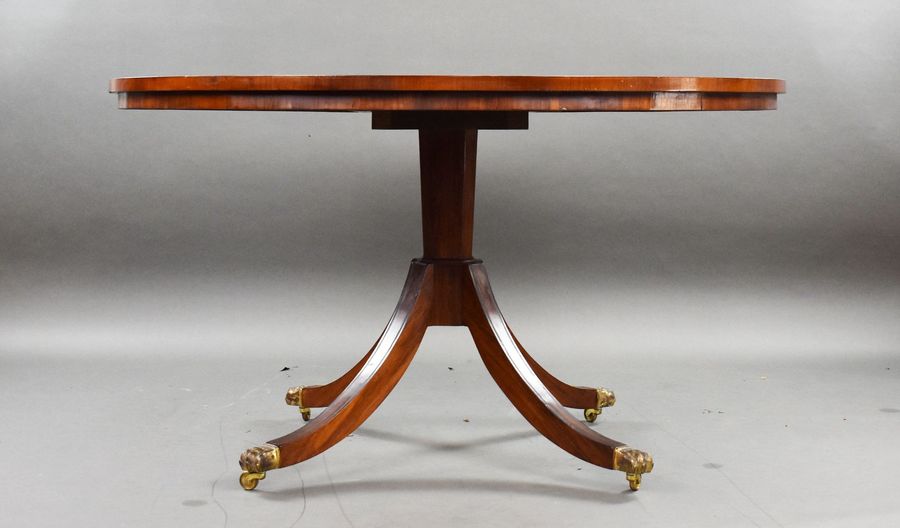 Antique Large Rosewood Circular Dining Table