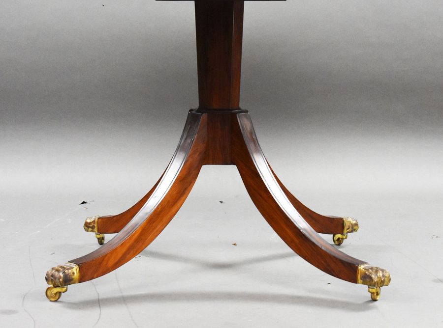 Antique Large Rosewood Circular Dining Table