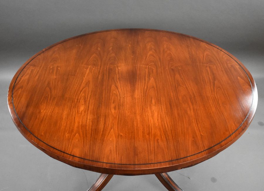 Antique Large Rosewood Circular Dining Table