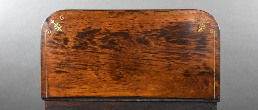 Antique Pair of Regency Rosewood Brass Inlaid Card Table