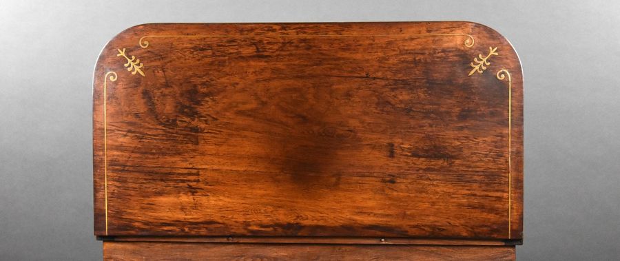 Antique Pair of Regency Rosewood Brass Inlaid Card Table