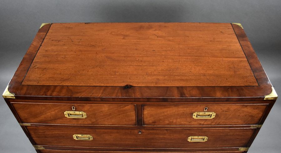 Antique Victorian Mahogany Campaign Chest