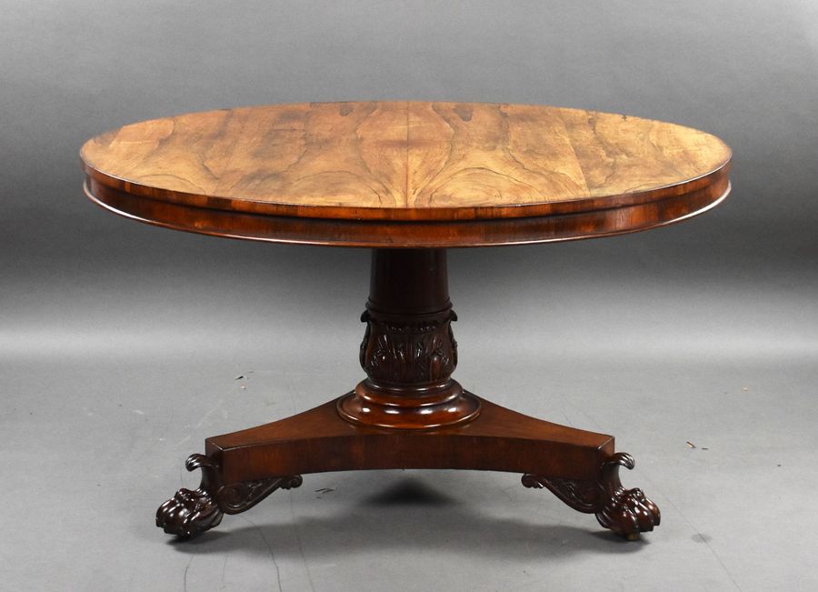 Antique William IV Round Rosewood Breakfast Table