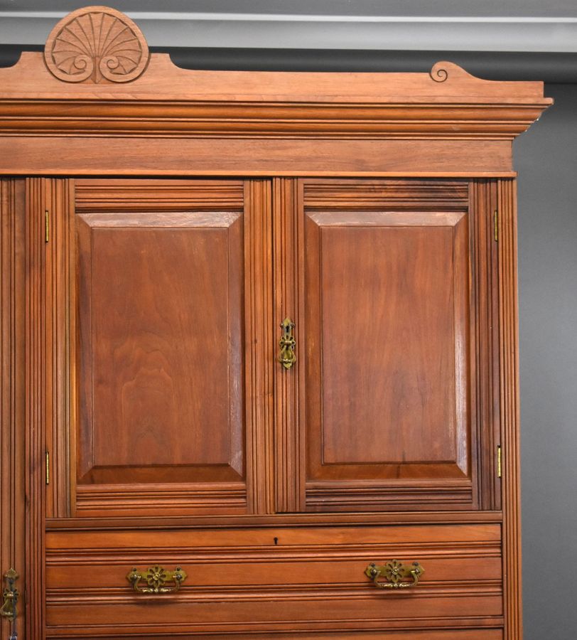 Antique Edwardian Walnut Wardrobe