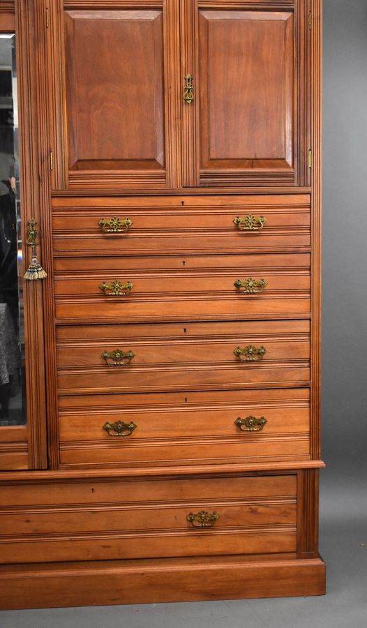 Antique Edwardian Walnut Wardrobe