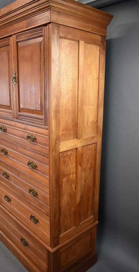 Antique Edwardian Walnut Wardrobe