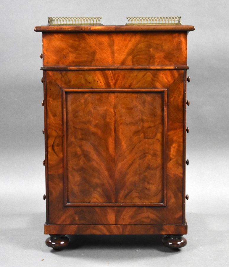 Antique Victorian Flame Mahogany Davenport